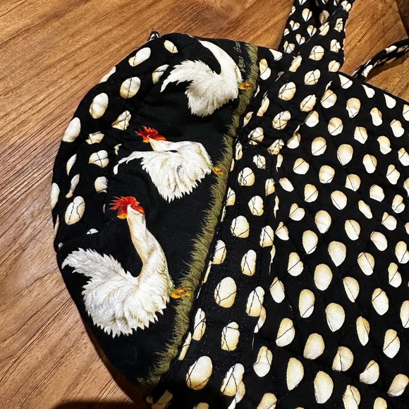 Vera Bradley Women’s Black Chicken Egg Quilted Handbag Purse Collectible - Picture 13 of 13